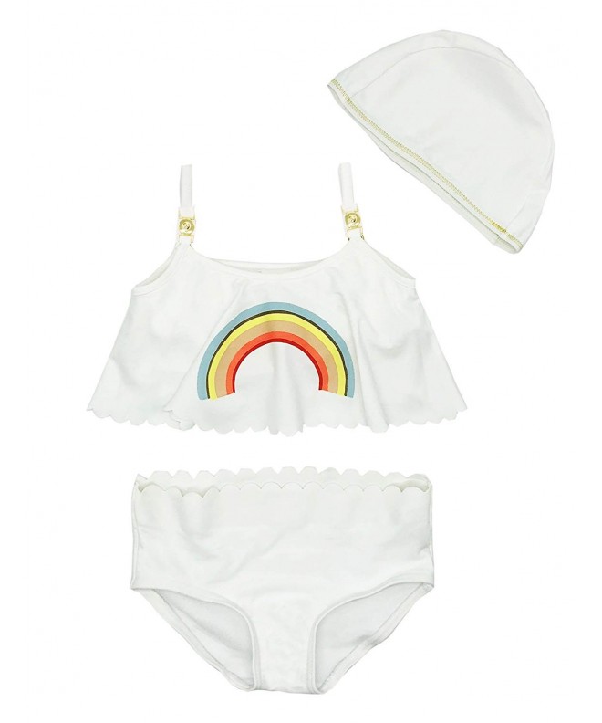 stylesilove Little Rainbow Scalloped Swimsuit
