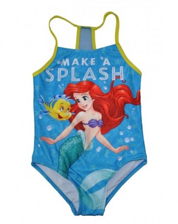 Little Girls Make A Splash One Piece Swimsuit - Blue - CR180943LKN