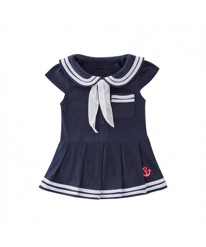 Mays Baby Girls Sailor Rompers