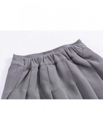 Girls' Pleated Skirt - 2-14 Years - Grey - CH18EONCED5