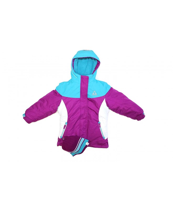 New with Tag Gerry Girls 3-in-1 Rainwear System Hooded Padded Jacket Crystal 
