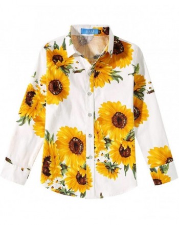 SSLR Sunflowers Printed Casual Button