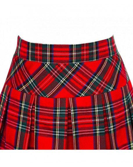 Girls Skirt Back School Uniform Red Tartan Skirt Size 6-14 - Red ...