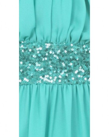 Little Girls Adorable Dazzling Sequin Pleated Chiffon Flowers Girls ...
