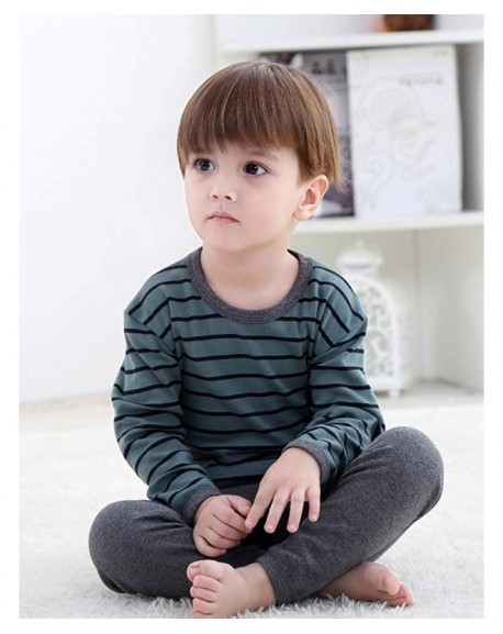 Kids Unisex Soft Pajamas Set-Little Boys Sleepwear Girls Long Sleeve ...