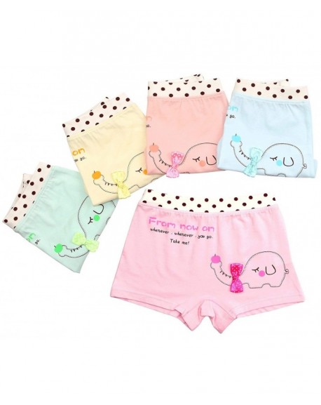 Girls Underwear 5/6 Pack Toddler Panties Cute Cotton Elephant Bunny ...