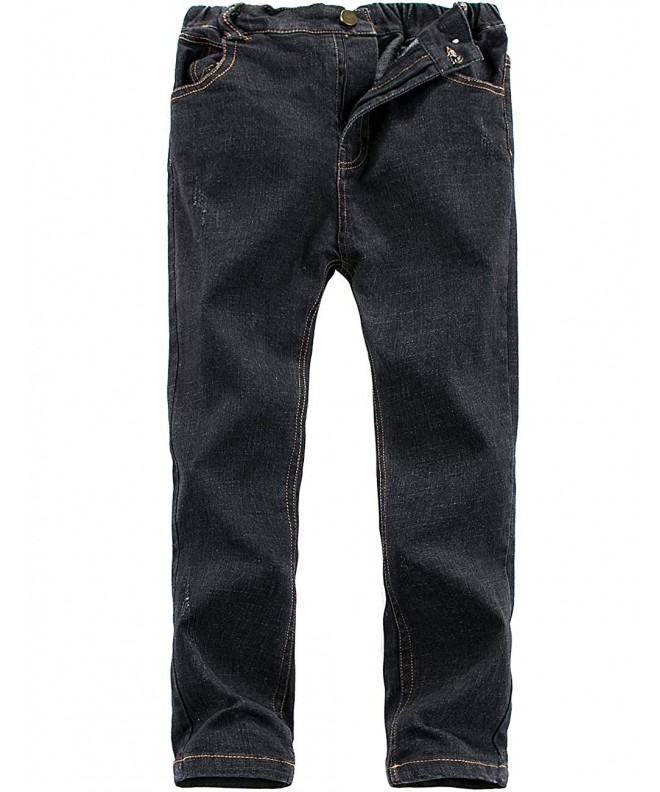 Boys' Regular Fit Adjustable Waistband Denim Jeans W9177100752 - Black ...
