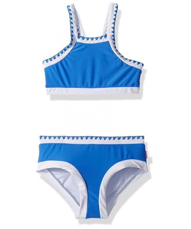 Big Girls' Crochet Tankini Swimsuit - Hawaii Blue - CX186GOALAM