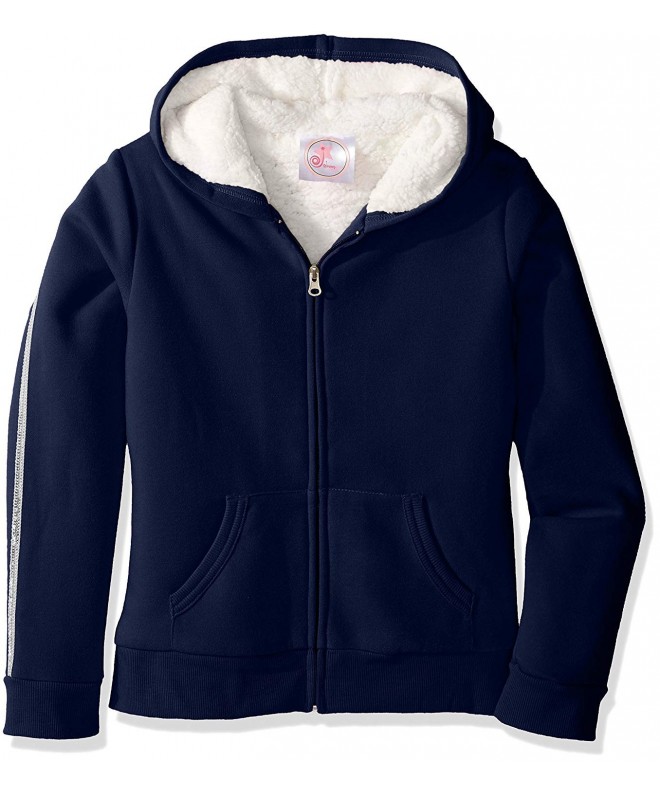 Fleece Hoodie Sherpa Sequins Sleeves