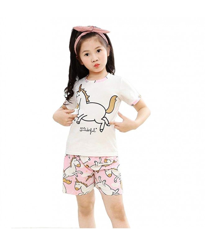 Unicorn Sleeves Summer Pajamas Sleepwear