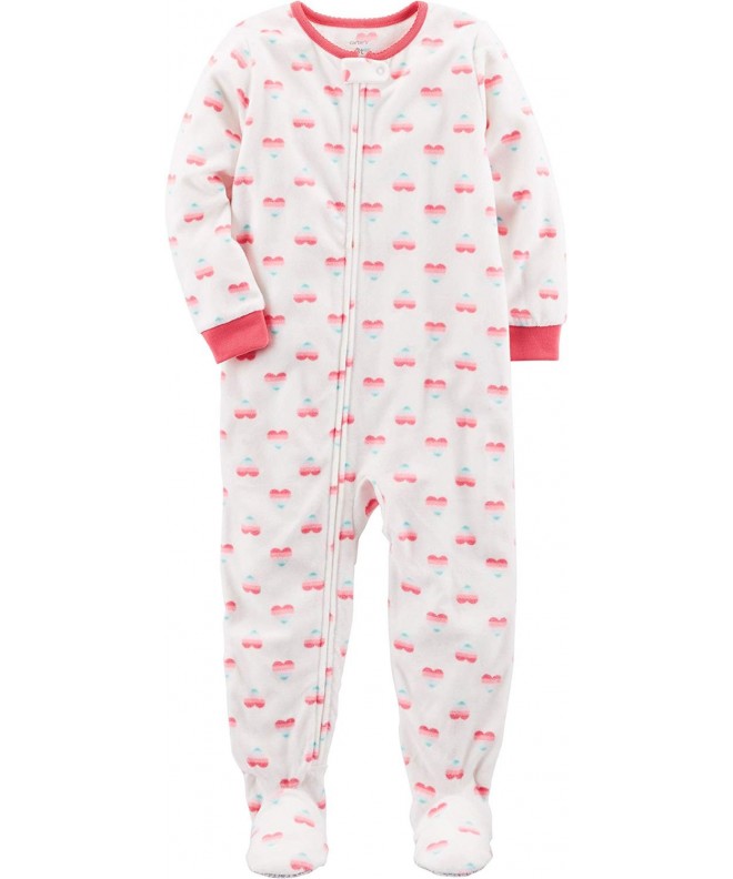 Carters Girls 12M 24M Fleece Pajamas