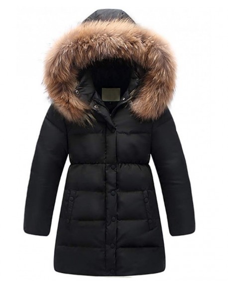 Big Girls' Winter Parka Down Coat Puffer Jacket Padded Overcoat with ...