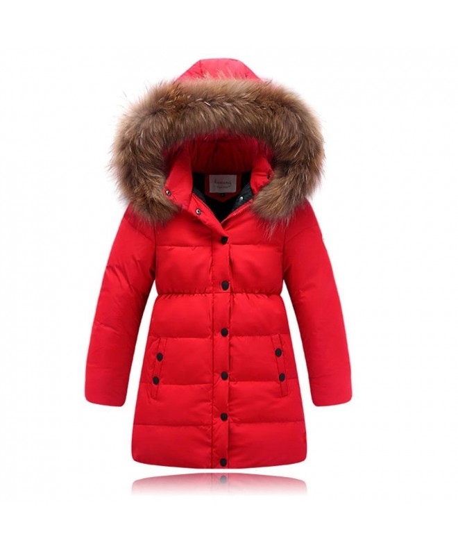 Red Winter Coat With Fur Hood