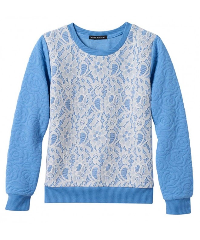 Blush Bloom Girls Quilted Pullover