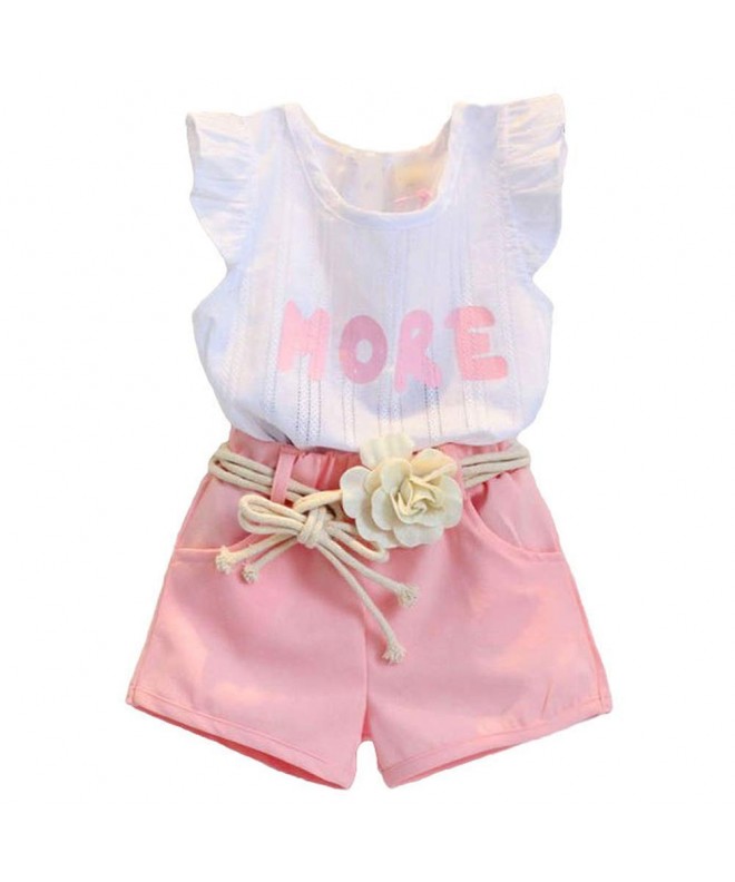 2PCS Set Toddler Kids Baby Girls Outfits Clothes T-Shirt Vest Tops ...