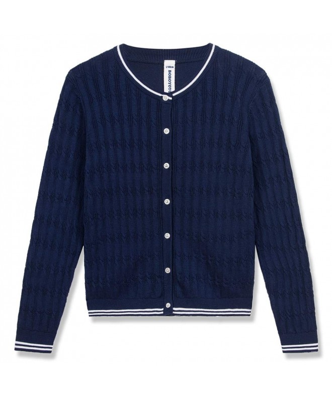 BOBOYOYO Uniform Cardigan Sweater Neckline