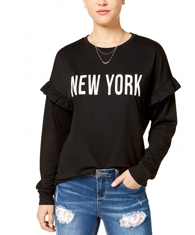 Pretty Rebellious Juniors Ruffled Sweatshirt