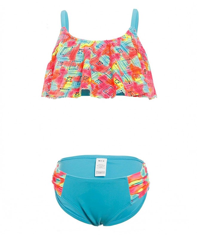 BELLOO Flounce Rainbow Bikini Swimsuits