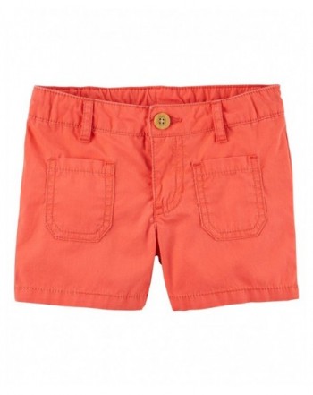Carters Pocket Poplin Shorts Orange