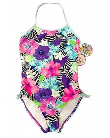 SO Purple Floral Piece Swimsuit