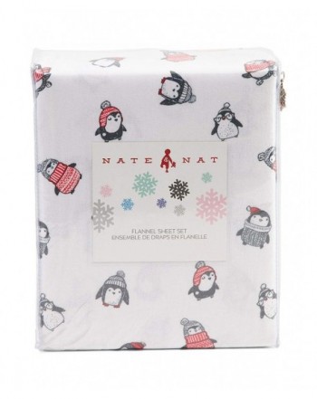 Holiday Pinguin Printed Flannel Charcoal