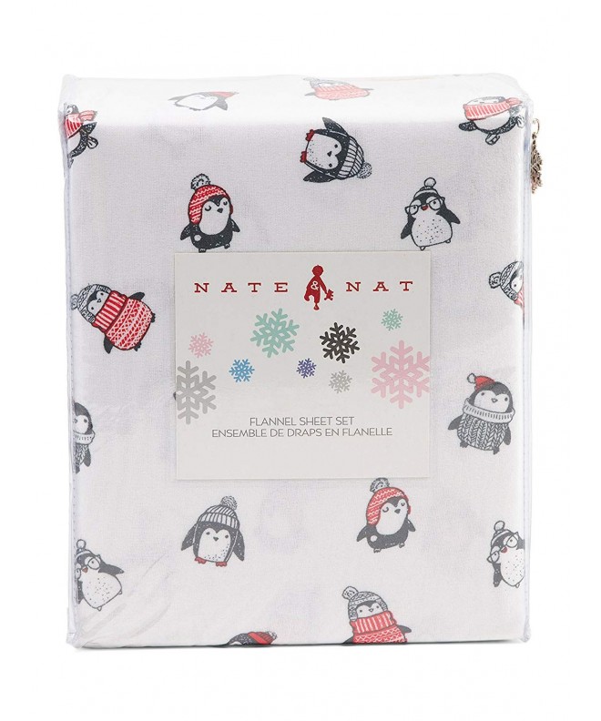 Holiday Pinguin Printed Flannel Charcoal