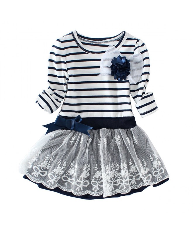 Jastore Little Striped Princess Dresses