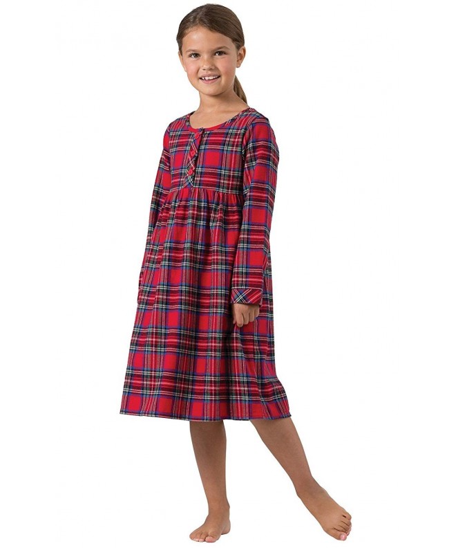 PajamaGram Girls Classic Flannel Nightgowns