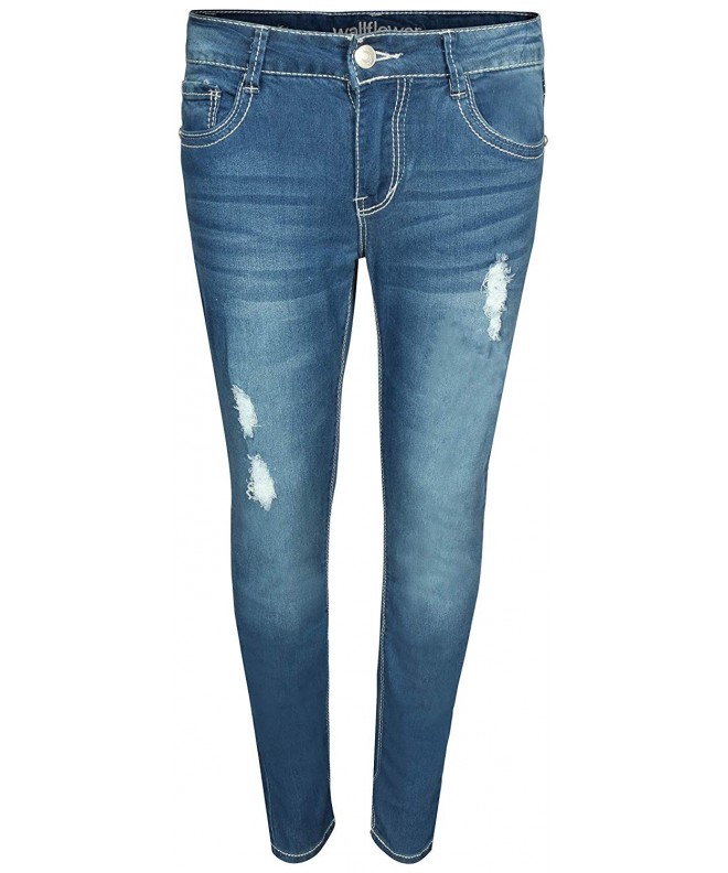 Girls Soft Stretch Skinny Denim Jeans - Medium Dark Wash - CM18EXEA5EQ