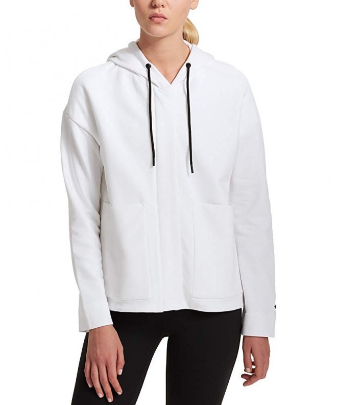 DKNY Cotton Hooded Fleece Jacket