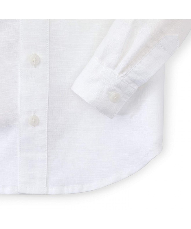Boys Linen Button Down Shirt - White - C2188XEWU2A