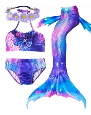 Mermaid Swimming Swimsuits Princess Birthday