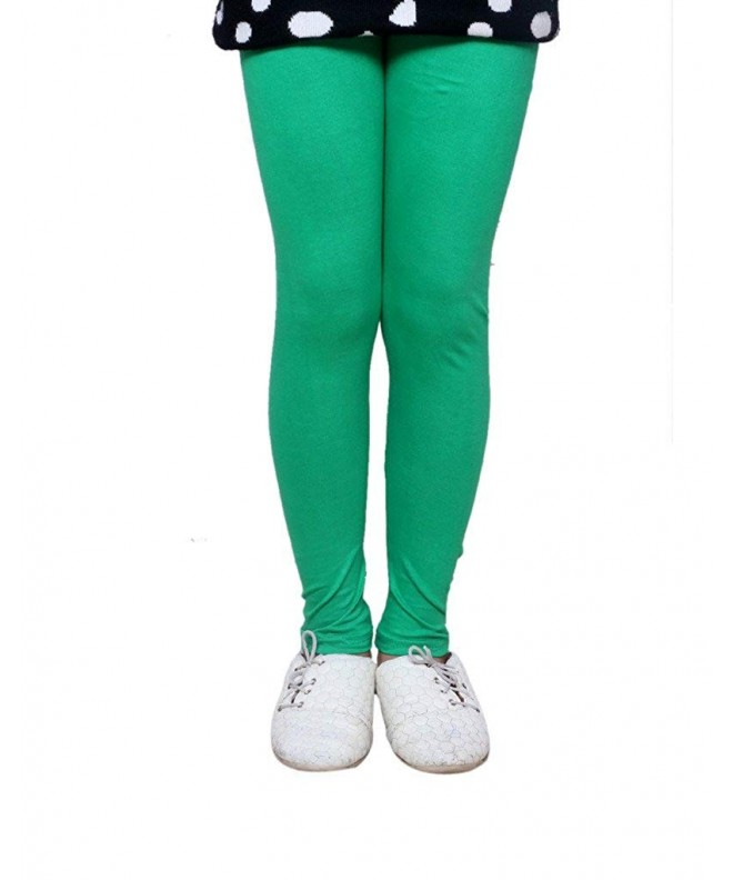 Indistar Cotton Length Colors Leggings_Green_17 18