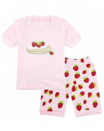 Strawberry Cotton Pajamas Toddler Clothes