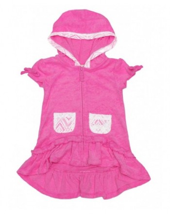 Flapdoodles Girls Terry Hooded Swimsuit