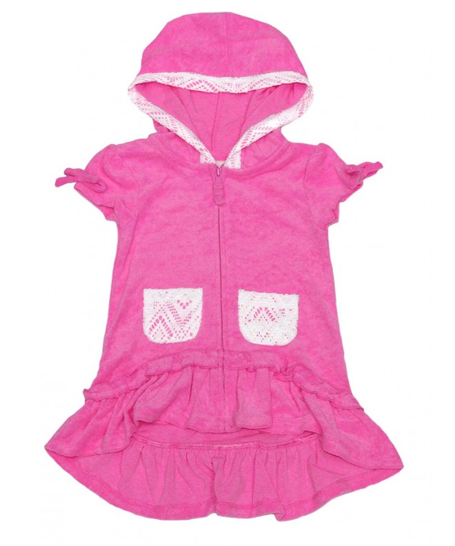 Flapdoodles Girls Terry Hooded Swimsuit