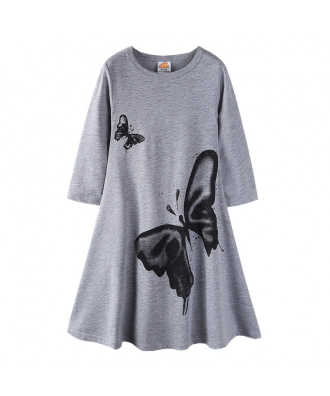 LittleSpring Little Girls Dresses Butterfly