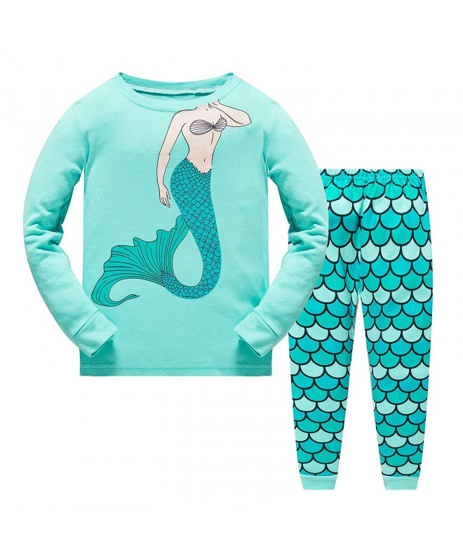 Qzrnly Pajamas Mermaid Toddler Sleepwear