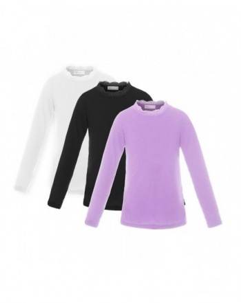 ReliBeauty Girls Sleeve Ribbed T Shirts