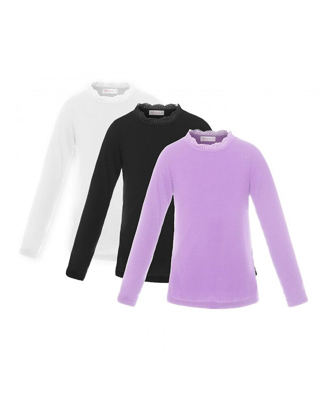 ReliBeauty Girls Sleeve Ribbed T Shirts