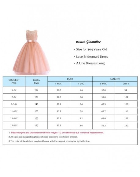 Girls Lace Bridesmaid Dress Long A Line Wedding Pageant Dresses Tulle ...
