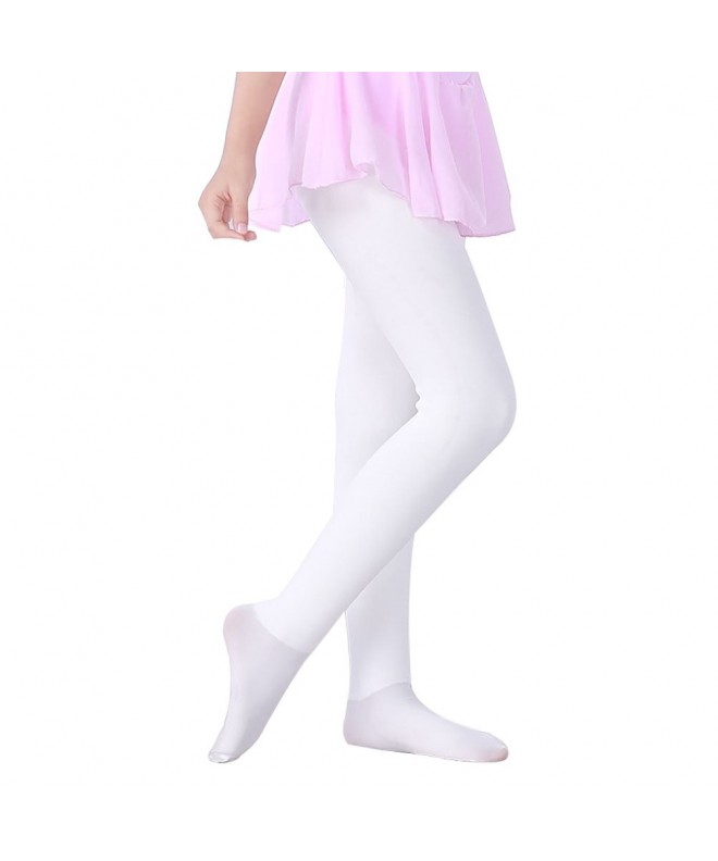 Girls Winter Warm Leggings Pants Thick Fleece Tight - White - CA187GY2WOC