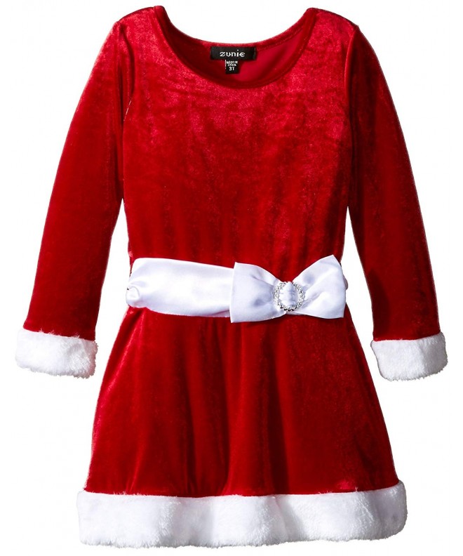 Zunie Girls Velvet Dropwaist Santa