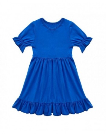 Coralup Cotton Sleeve Ruffles Dresses