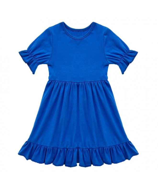 Coralup Cotton Sleeve Ruffles Dresses