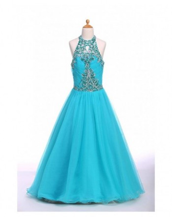 Zhiban Length Crystals Pageant Dresses