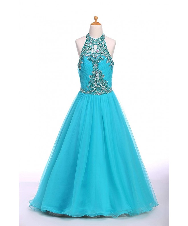 Zhiban Length Crystals Pageant Dresses