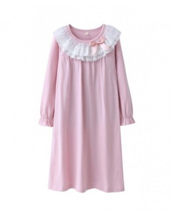 DGAGA Cotton Nightgown Sleepwear Dresses