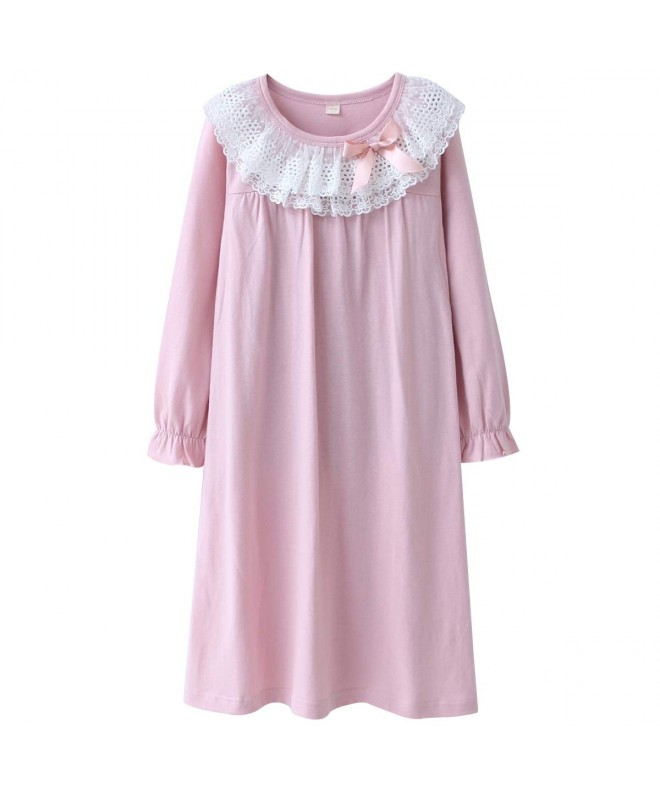 DGAGA Cotton Nightgown Sleepwear Dresses