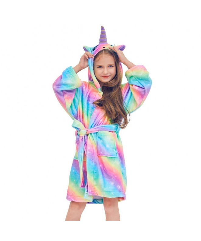 Beinou Unicorn Bathrobe Flannel Sleepwear